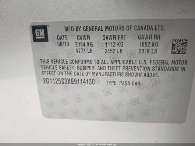 2G1125S3XE9114130 Chevrolet Impala 2lt