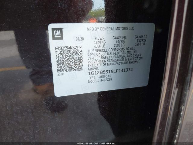 1G1ZB5ST9LF141374 Chevrolet Malibu Fwd Ls