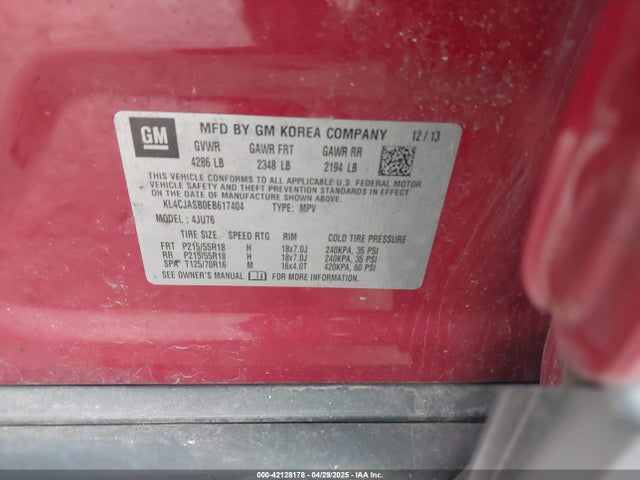 KL4CJASB0EB617404 Buick Encore