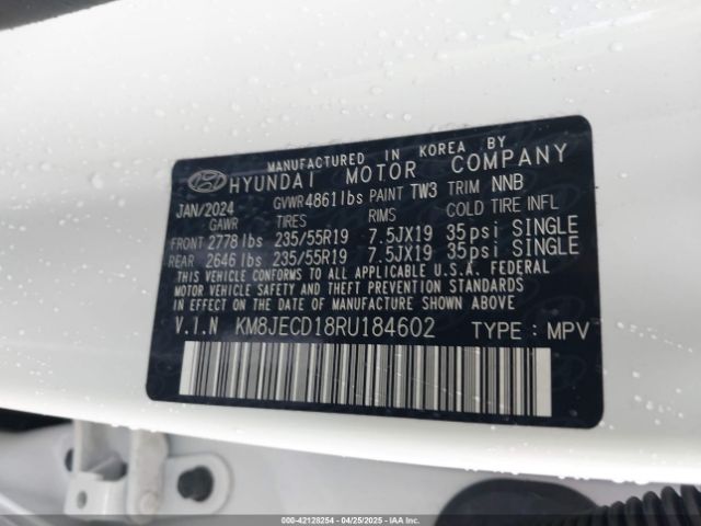 KM8JECD18RU184602 Hyundai Tucson Hybrid Limited
