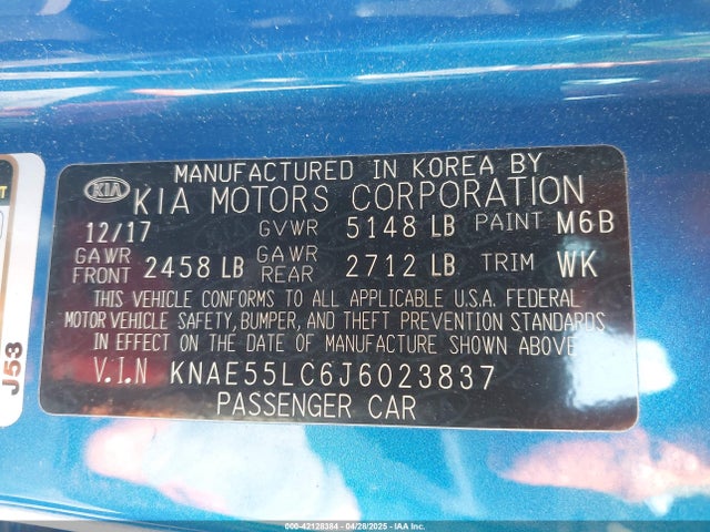 KNAE55LC6J6023837 KIA Stinger Gt2