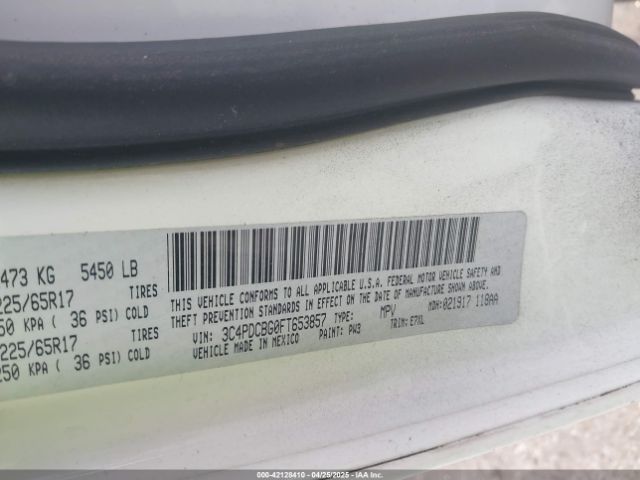 3C4PDCBG0FT653857 Dodge Journey Sxt