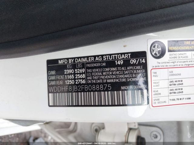 WDDHF8JB2FB088875 Mercedes-Benz E 350 4matic