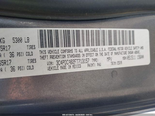 3C4PDCAB2FT713157 Dodge Journey American Value Pkg