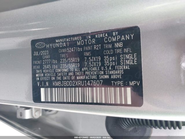 KM8JBDD2XRU147607 Hyundai t-gdi gamma ii