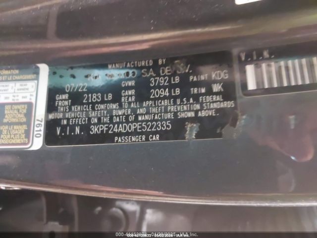 3KPF24AD0PE522335 KIA Forte Lxs