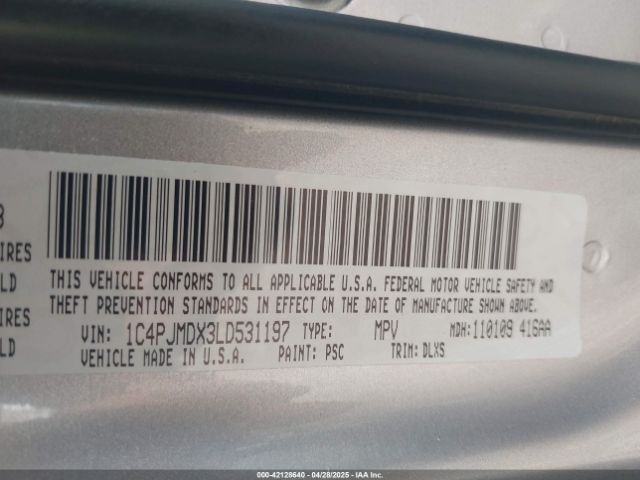 1C4PJMDX3LD531197 Jeep Cherokee Limited 4x4