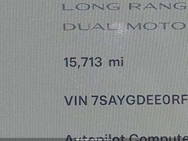 7SAYGDEE0RF128802 Tesla Model Y Long Range Dual Motor All-wheel Drive