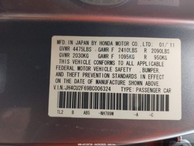 2011 ACURA TSX JH4CU2F69BC006324 Photo 8