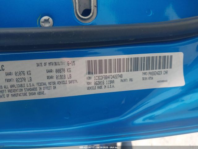 1C3CDFBB4FD422748 Dodge DART SXT