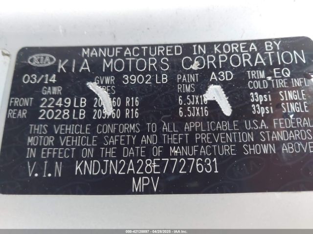 KNDJN2A28E7727631 KIA Soul