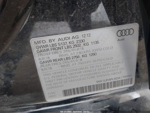 2013 AUDI ALLROAD WA1UFAFL6DA176956 Photo 8