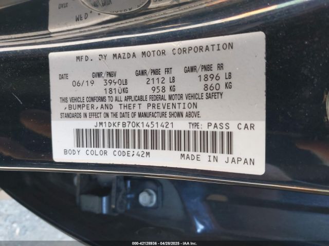 2019 MAZDA CX-3 JM1DKFB70K1451421 Photo 8