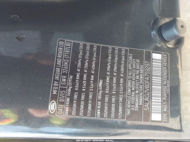 SALAG2V60FA759297 Land Rover LR4