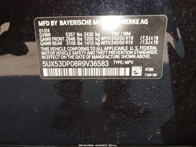 5UX53DP08R9V36583 BMW X3 Xdrive30i