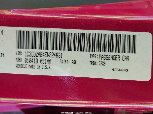 1C3CDZAB4EN224831 Dodge AVENGER SE