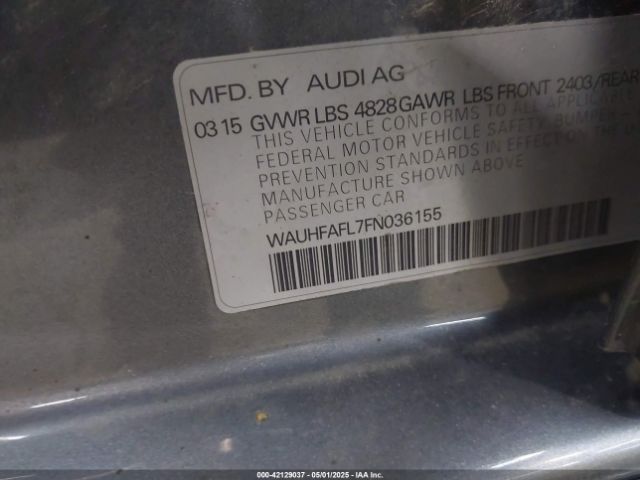 WAUHFAFL7FN036155 Audi A4 2.0t Premium