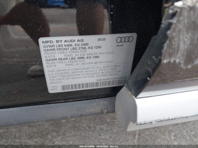 WA1AAAFY2M2008206 Audi Q5 Premium 45 Tfsi Quattro S Tronic