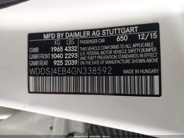 2016 MERCEDES-BENZ CLA 250 WDDSJ4EB4GN338592 Photo 8