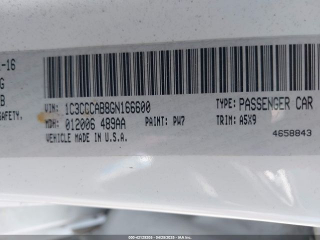 2016 CHRYSLER 200 1C3CCCAB8GN166600 Photo 8