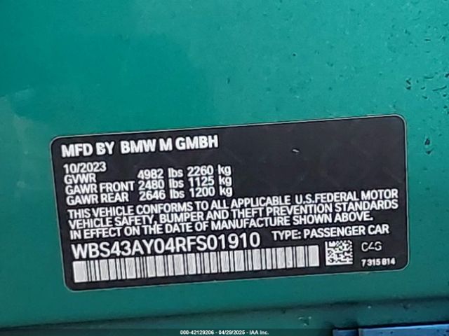 2024 BMW M3 WBS43AY04RFS01910 Photo 8
