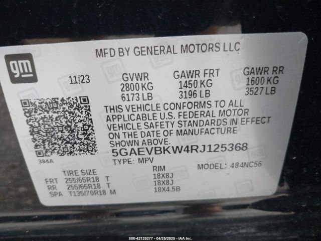 5GAEVBKW4RJ125368 Buick Enclave Premium Awd