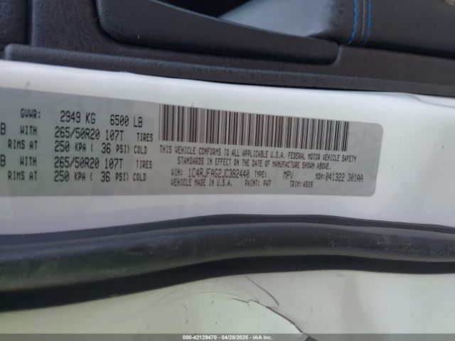 1C4RJFAG2JC382440 Jeep Grand Cherokee Upland 4x4