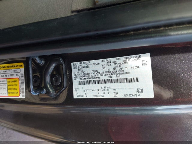 Ford F-150 Xl 2017 1FTEX1EP3HFC18908 Image 9