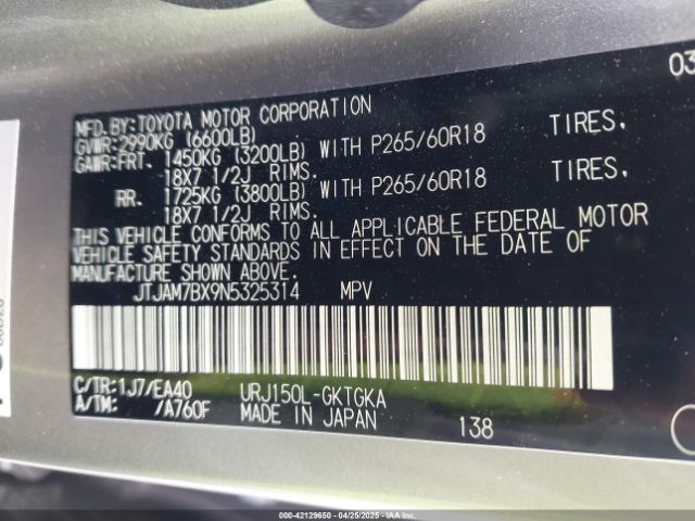 2022 LEXUS GX 460 JTJAM7BX9N5325314 Photo 8