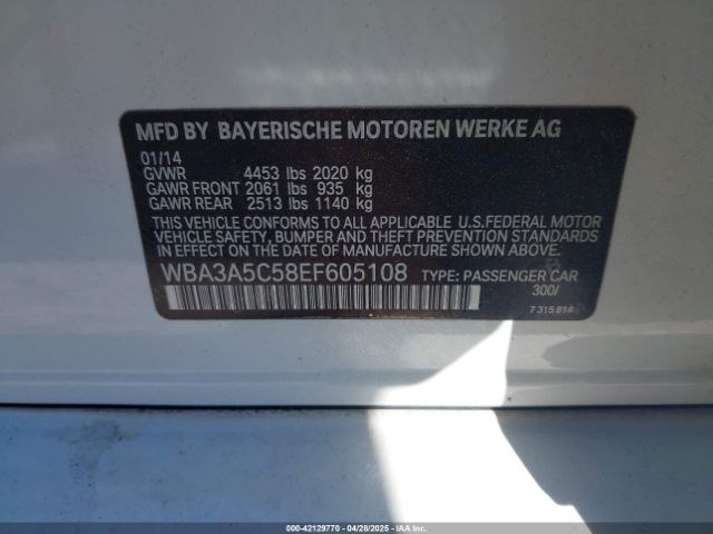 2014 BMW 328I WBA3A5C58EF605108 Photo 8