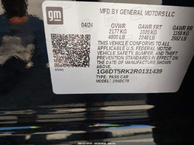 1G6DT5RK2R0131439 Cadillac Ct5 Premium Luxury