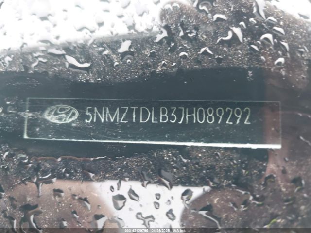 5NMZTDLB3JH089292 Hyundai Santa Fe Sport 2.4l