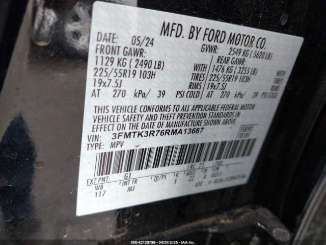3FMTK3R76RMA13687 Ford Mustang Mach-e Premium