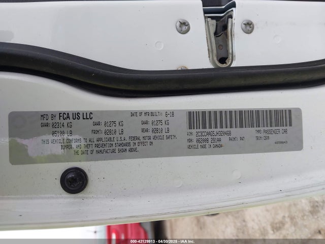 2C3CCAAG5JH320468 Chrysler 300 Touring