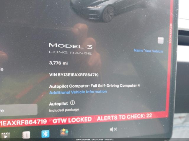 5YJ3E1EAXRF864719 Tesla Model 3 Long Range Dual Motor All-wheel Drive/rear-wheel Drive