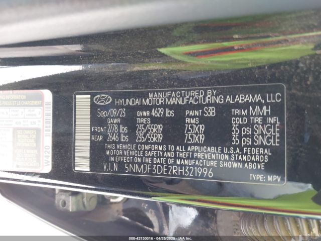 2024 HYUNDAI TUCSON 5NMJF3DE2RH321996 Photo 8
