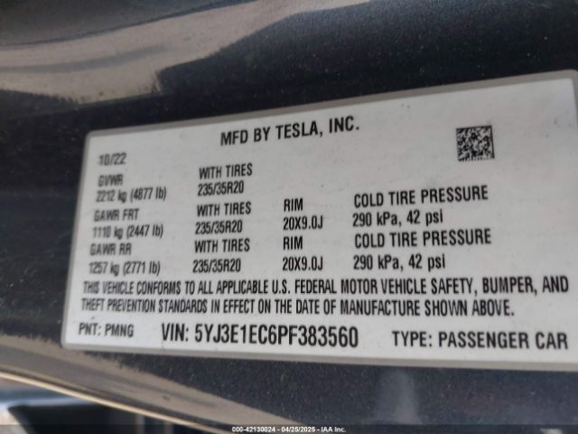 2023 TESLA MODEL 3 5YJ3E1EC6PF383560 Photo 8