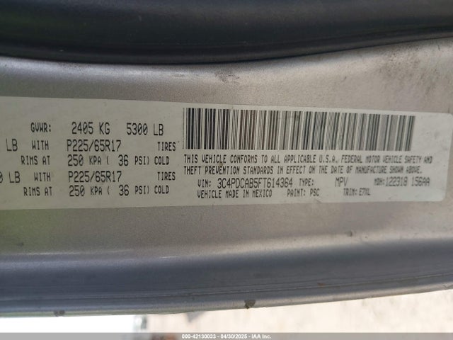 Dodge 2015 2015 3C4PDCAB5FT614364 Image 9