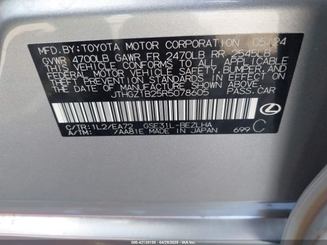 JTHGZ1B25R5078605 Lexus Is 350 F Sport