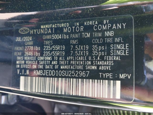 KM8JEDD10SU252967 Hyundai Tucson Hybrid Limited