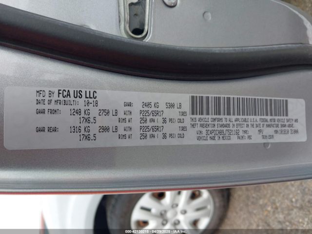 3C4PDCAB9JT521162 Dodge JOURNEY SE
