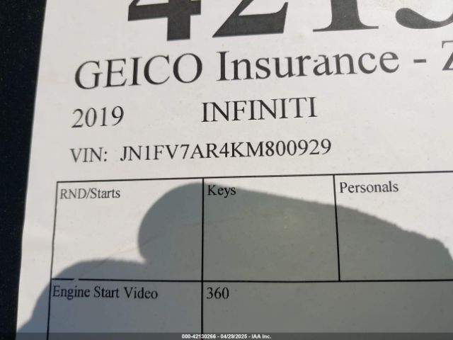 JN1FV7AR4KM800929 Infiniti Q50 3.0t Red Sport 400