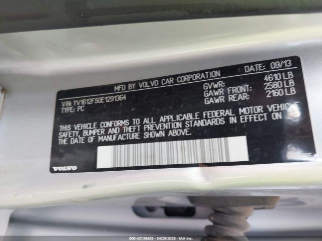 YV1612FS0E1291364 Volvo S60 T5 Platinum