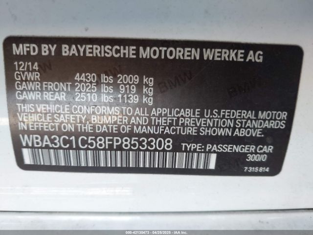 WBA3C1C58FP853308 BMW 328I