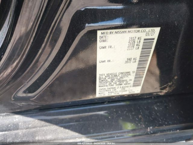 1N4AL3AP6HC216069 Nissan Altima 2.5 Sr