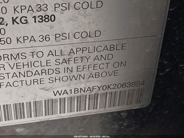 WA1BNAFY0K2063954 Audi Q5 45 Premium