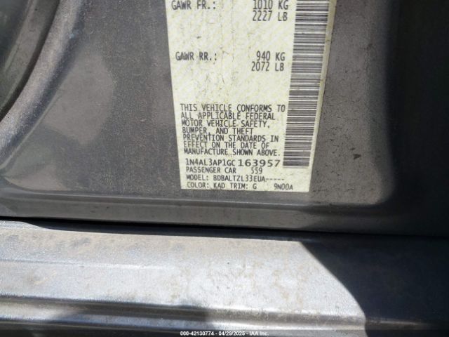 2016 NISSAN ALTIMA 1N4AL3AP1GC163957 Photo 8