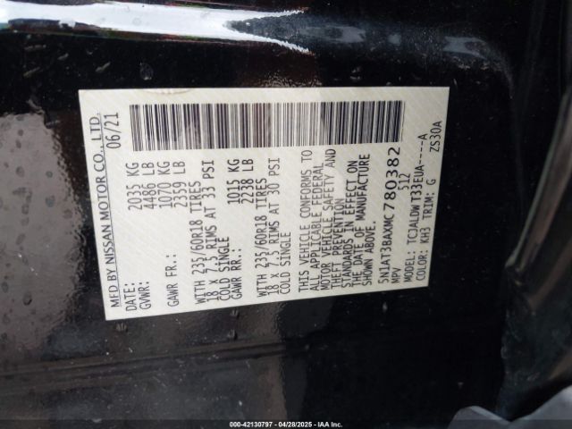 2021 NISSAN ROGUE 5N1AT3BAXMC780382 Photo 8