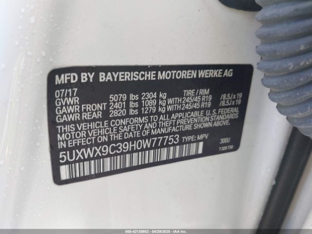 5UXWX9C39H0W77753 BMW X3 Xdrive28i