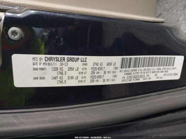 2014 CHRYSLER TOWN & COUNTRY 2C4RC1BG6ER189216 Photo 8